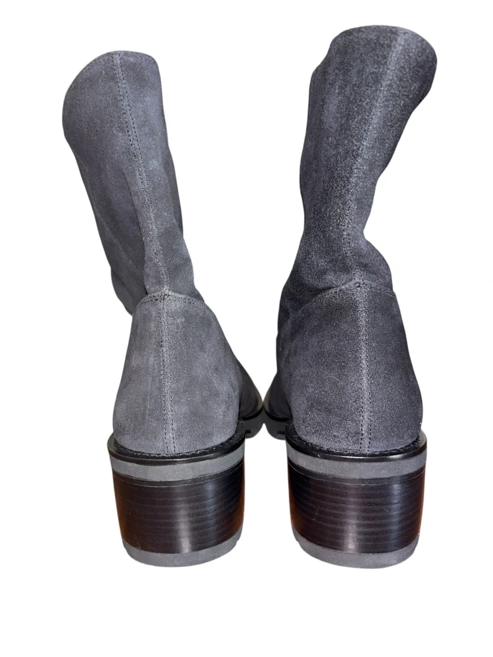 Stuart‎ Weitzman Boulevard Suede Bootie Pull On Black Moto 9.5